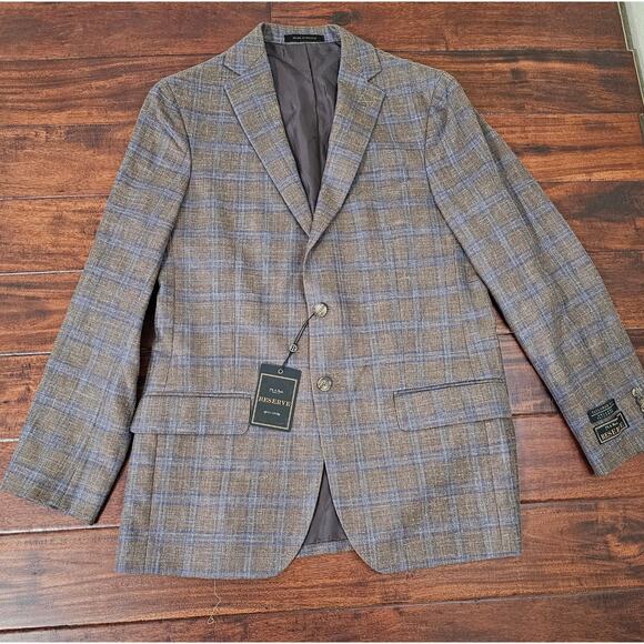 Jos A Bank brown wool, linen , silk blazer mens size 40L